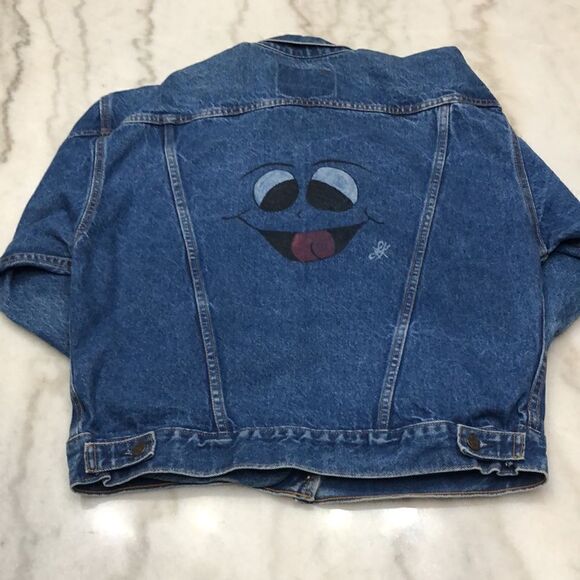 Vintage 1987 Levi’s Denim Jacket Medium Made in USA CUSTOM PAINTED - Picture 6 of 13